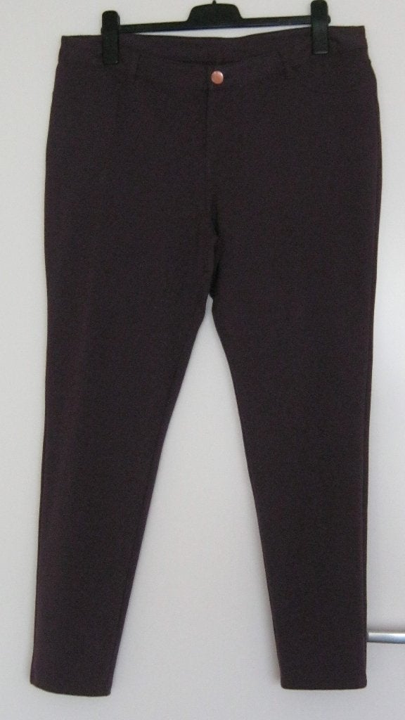 NIEUWE aubergine kleurige broek, maat 48., Overige kleuren, Maat 46/48 (XL) of groter, Nieuw, Ophalen of Verzenden