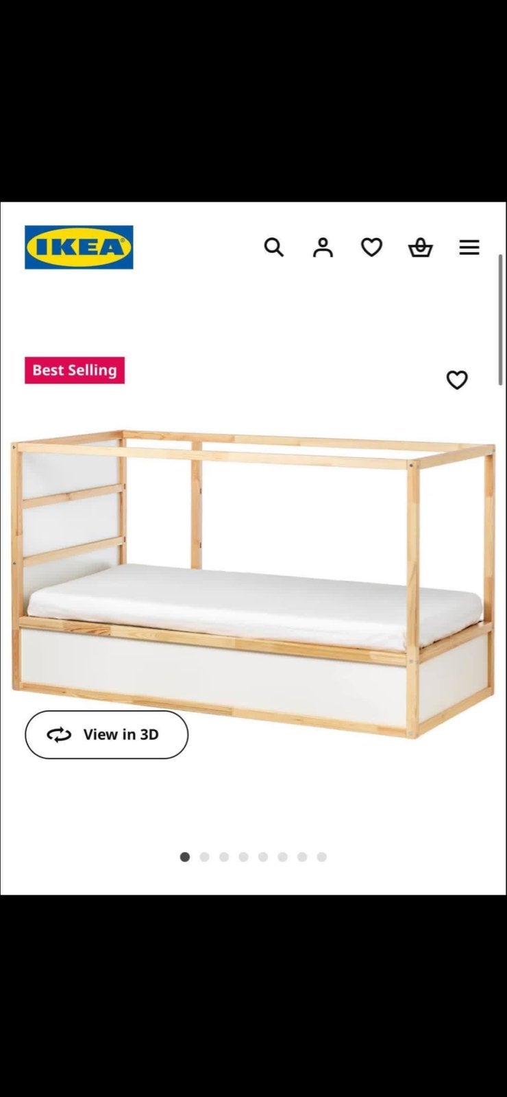 IKEA KURA omkeerbaar bed met lattenbodem, Ophalen, 85 tot 100 cm, Gebruikt, Hoogslaper of Stapelbed