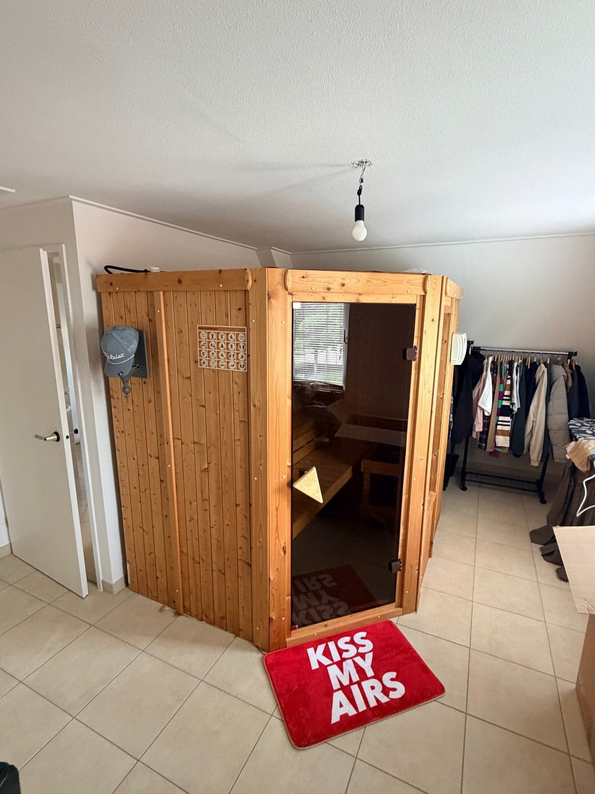 Zo goed als nieuwe Karibu sauna met bedieningspaneel, Ophalen, Zo goed als nieuw