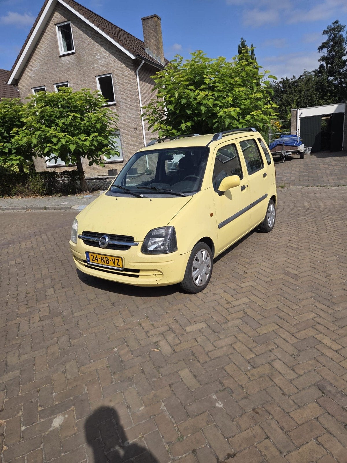 Opel Agila 1.2 I 16V 2003 Geel, Auto's, Opel, Voorwielaandrijving, Handgeschakeld, Particulier, 955 kg