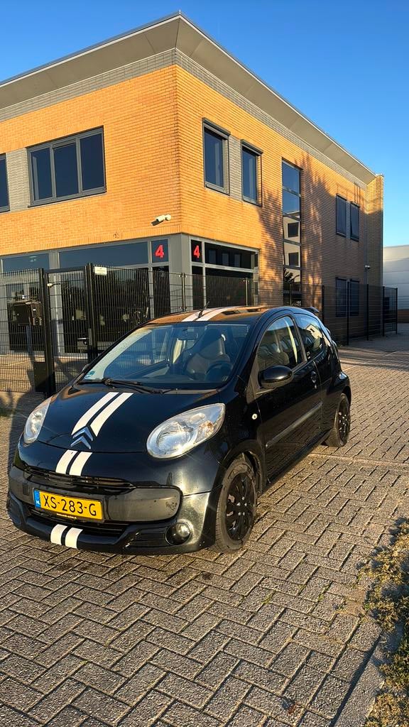Citroën C1 1.0 3-DRS 2008 Zwart/Airco/APK/Rijklaar, Voorwielaandrijving, Zwart, 4 stoelen, C1