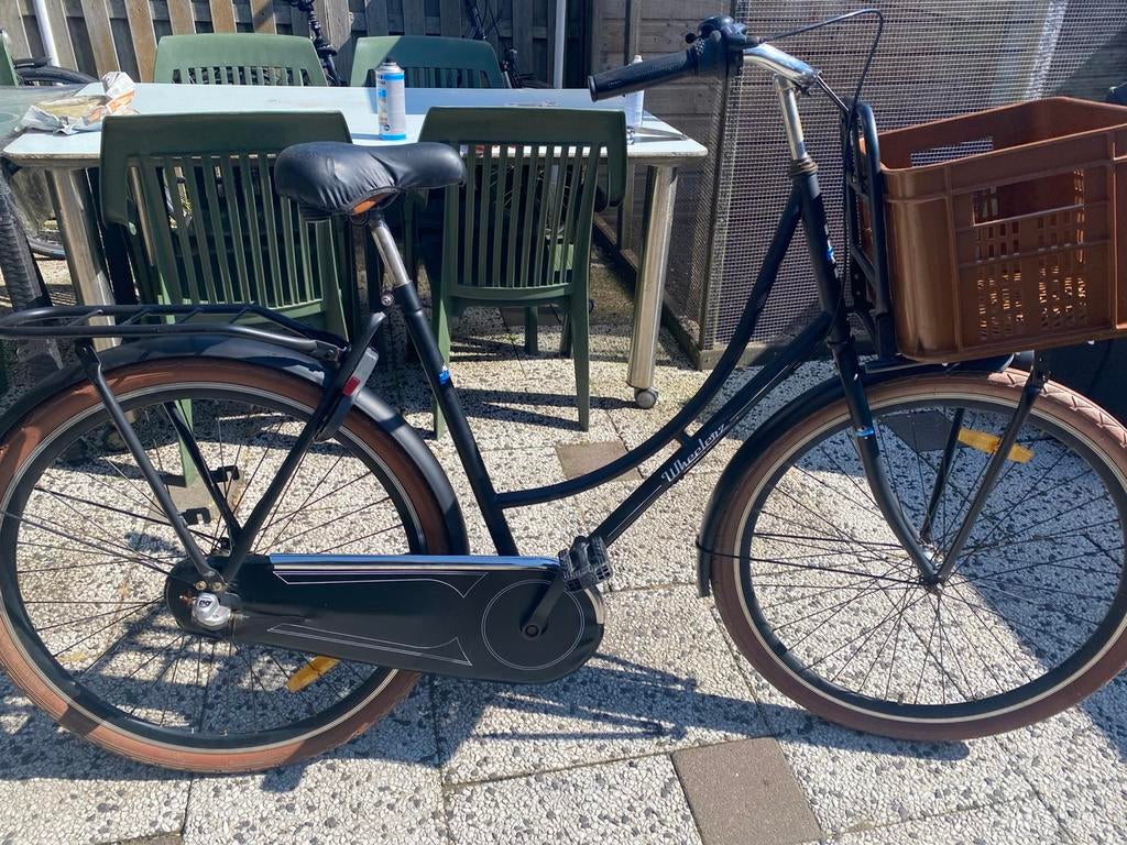 Netten dames fiets maat zwart, Fietsen en Brommers, Fietsen | Dames | Omafietsen, Ophalen, Zo goed als nieuw, Versnellingen