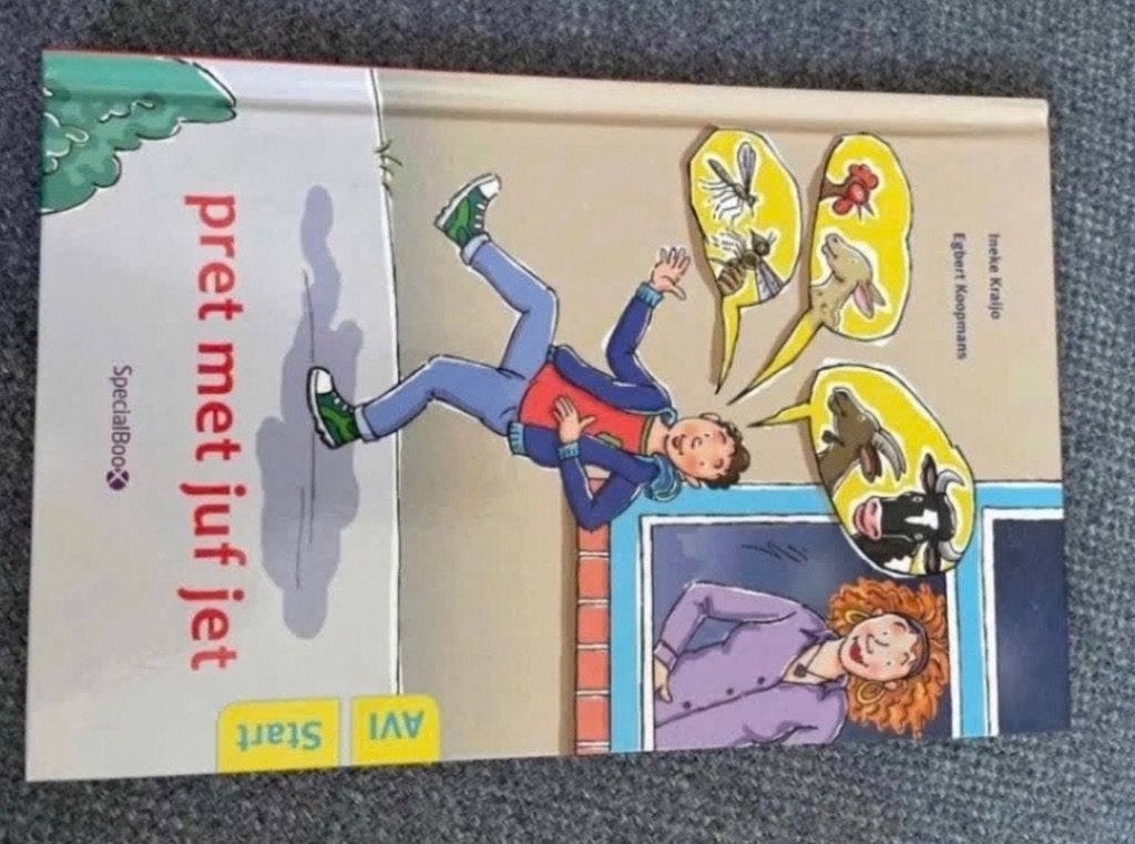 Boek Pret met juf jet, Ophalen, Zo goed als nieuw, Fictie algemeen
