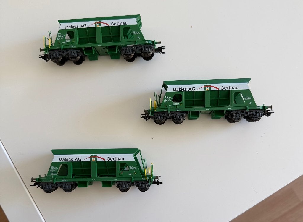 Marklin 3 ,,MAKIES,, wagons. 80 euro., Wisselstroom, Wagon, Ophalen of Verzenden, Zo goed als nieuw