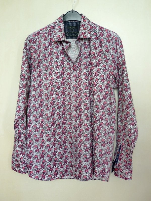 Ted baker London overhemd, kleurrijk met print, maat 4 (=42), Kleding | Heren, Ted Baker, Meerkleurig, Ophalen of Verzenden, Zo goed als nieuw