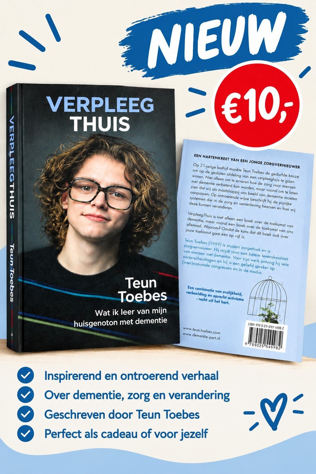 Verpleeg Thuis - Teun Toebes (Boek over dementie), Ophalen of Verzenden, Nieuw, Teun Toebes, Nederland