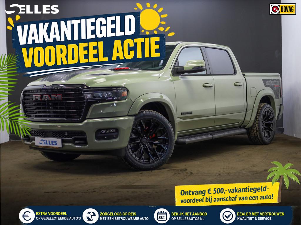 Dodge Ram 1500 2025 3.0L HURRICANE LARAMIE Night | BPM VRIJ, Auto's, Automaat, Zwart, Zwart, Leder