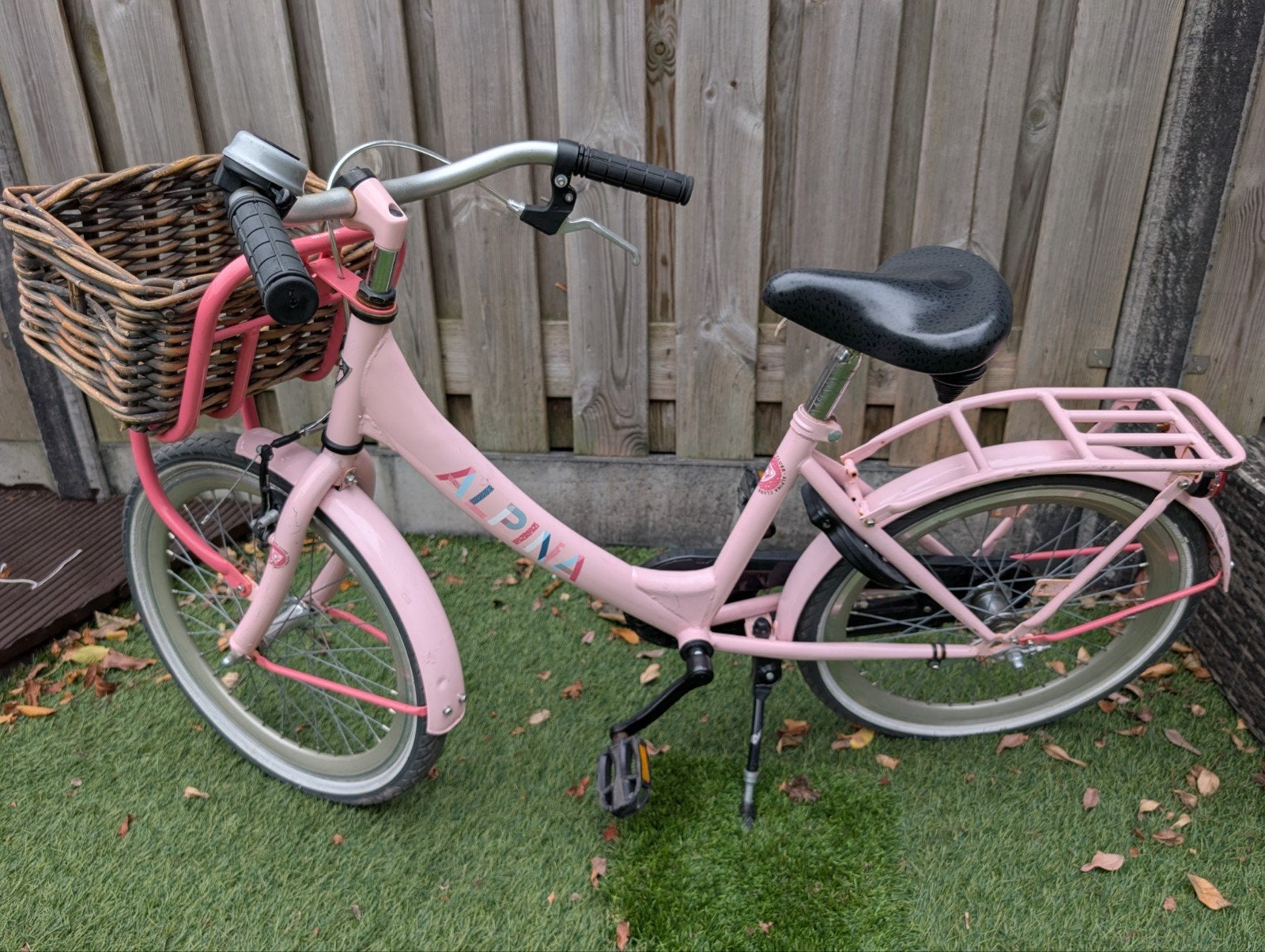 Alpina kinderfiets 20 inch met mandje en terugtraprem, Ophalen, Gebruikt, Alpina, Terugtraprem