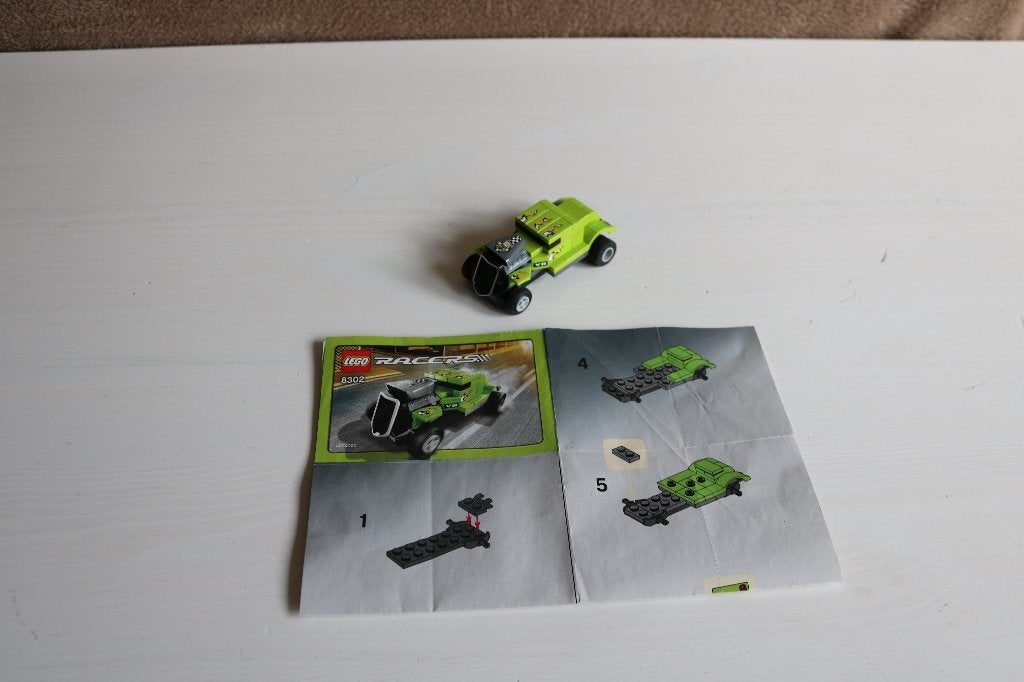 8302 lego racers - Rod rider groene lego auto luxe wagen, Ophalen of Verzenden