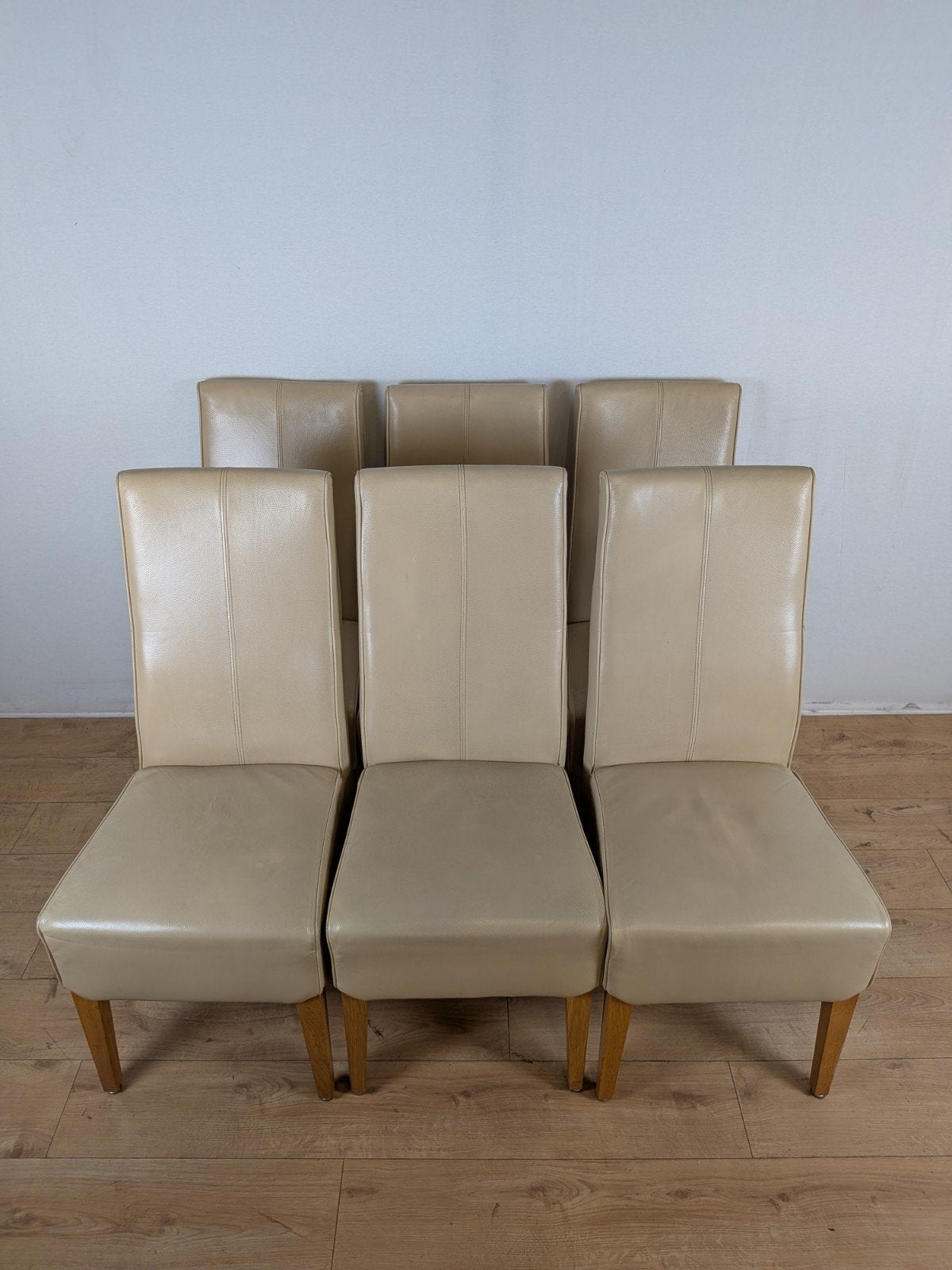 l6 Crème Skai Leren Eetkamerstoelen – €15 Per Stoel