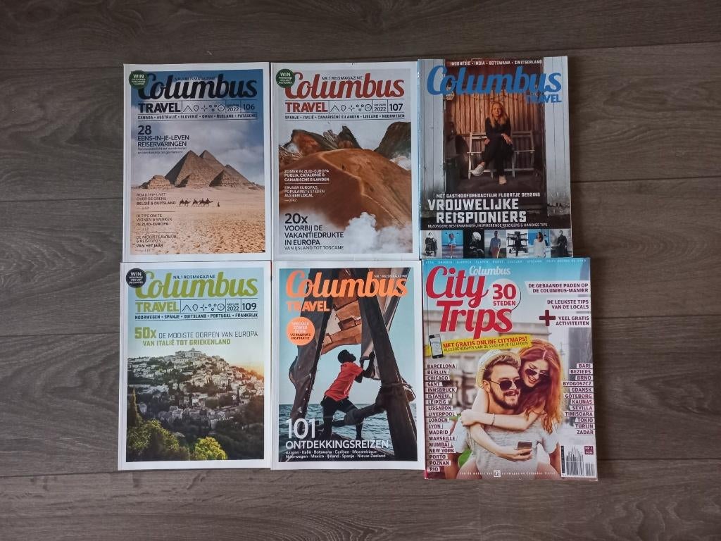Reis tijdschrift Columbus Travel 2022 106-111 + citytrip 3, Ophalen of Verzenden, Zo goed als nieuw, Sport en Vrije tijd