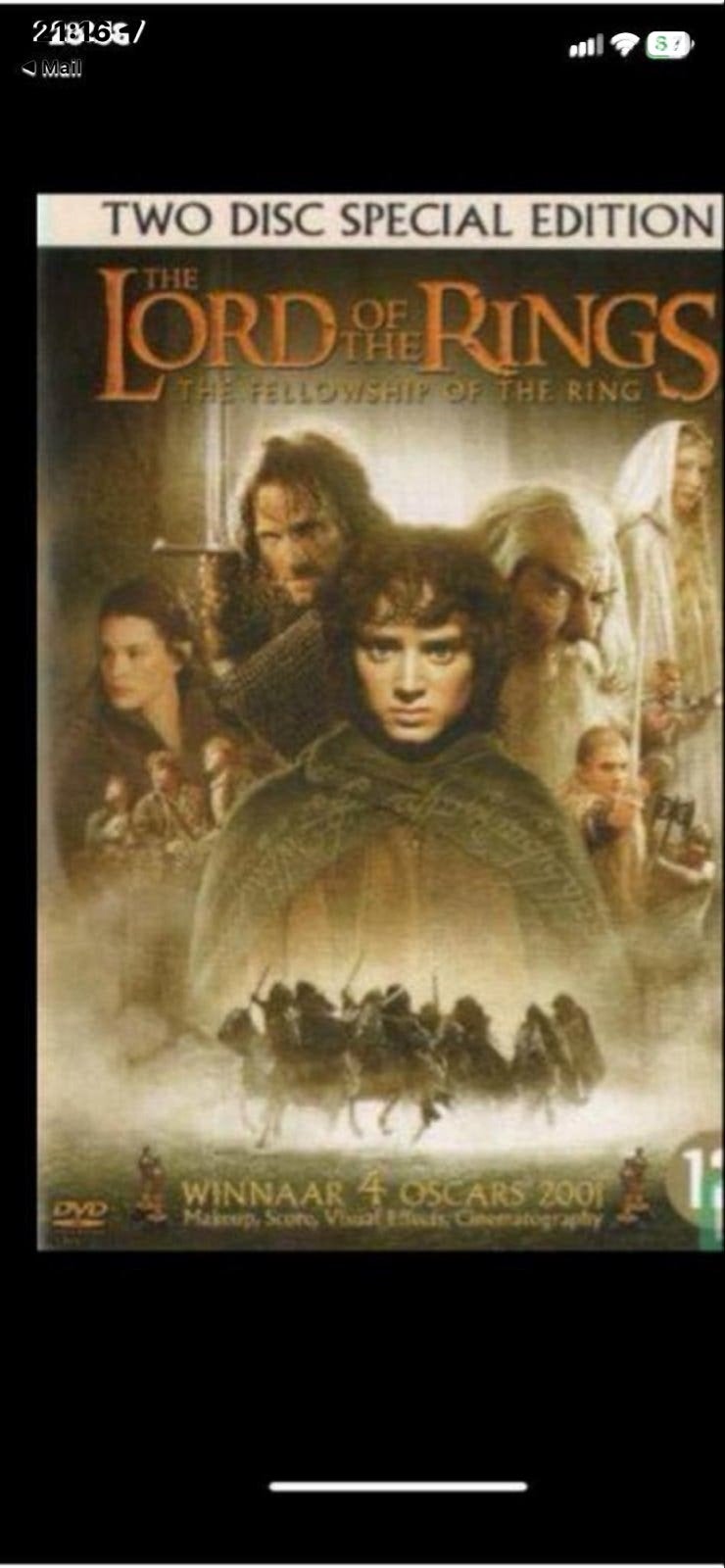 Lord of the Rings: The Fellowship of the Ring (DVD), Nederlands, Fantasy, Ophalen of Verzenden, Vanaf 12 jaar
