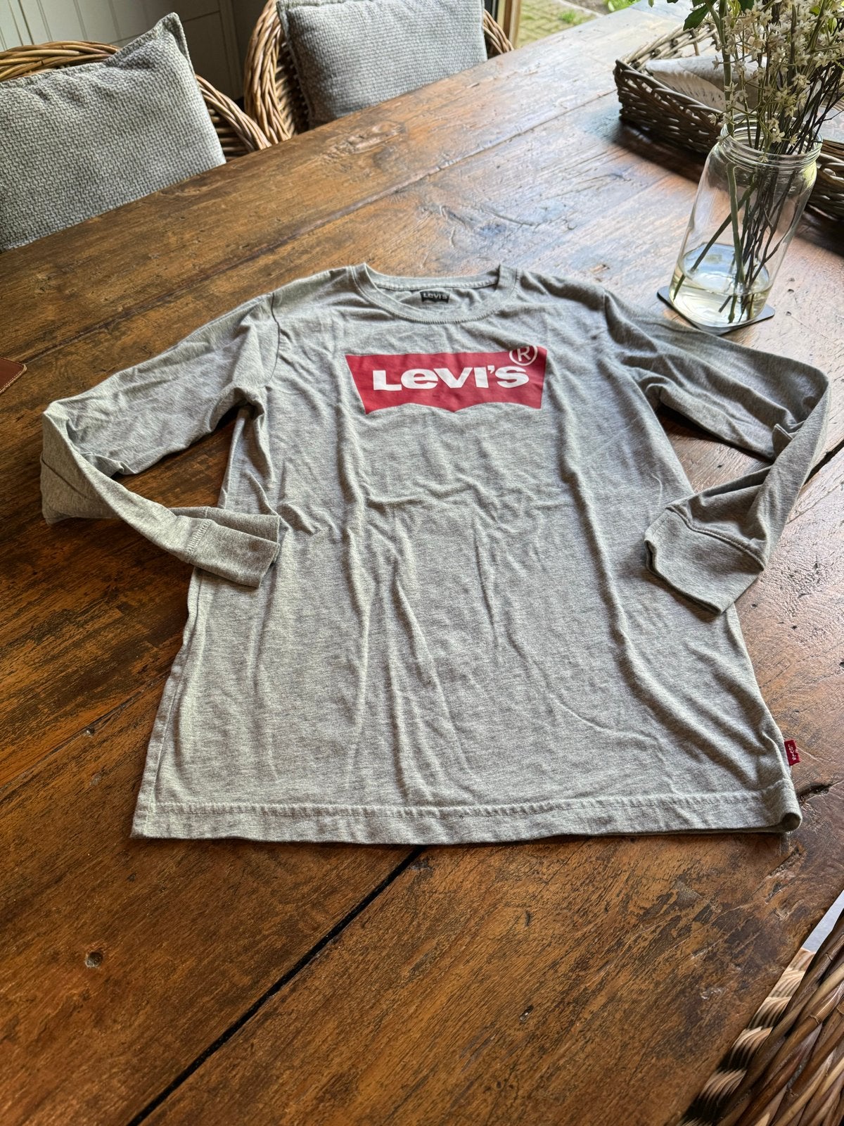 LEVI'S Shirt lange mouw grijs maat 176, Ophalen of Verzenden, Zo goed als nieuw