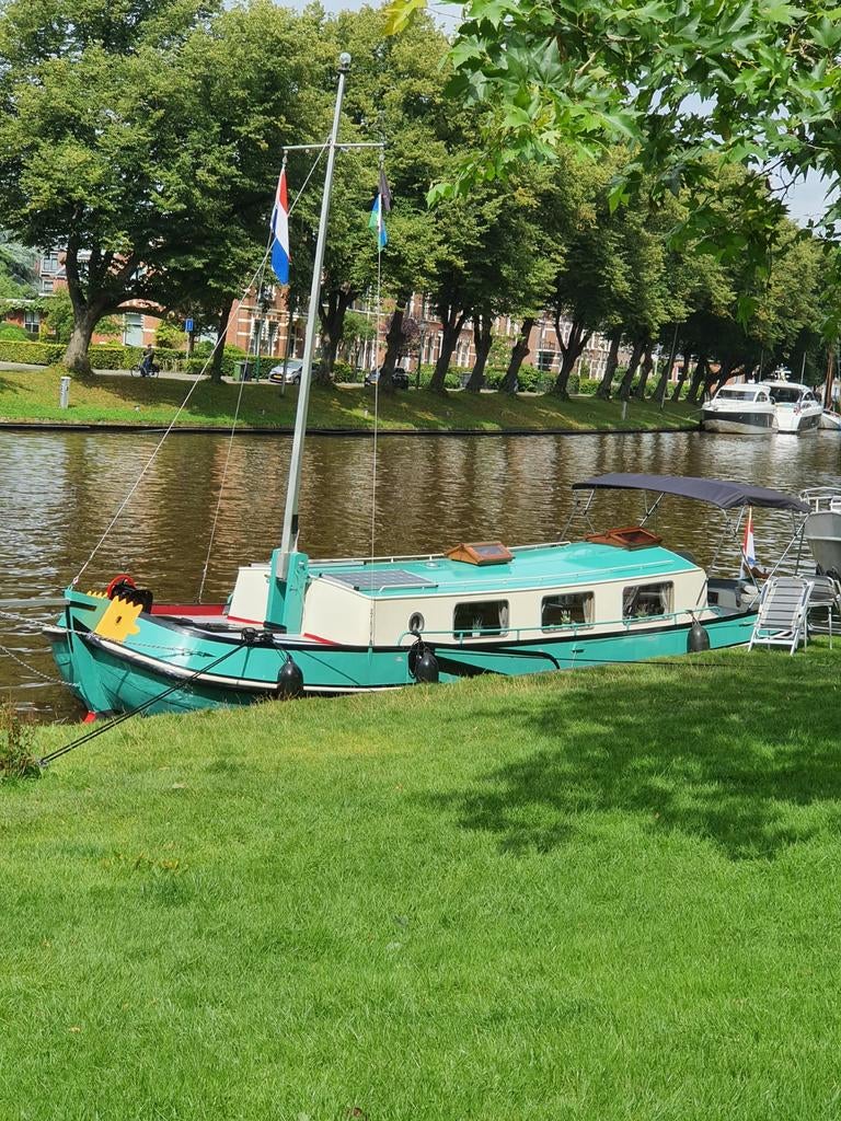 Tjalk, Watersport en Boten, Platbodems, Gebruikt, Staal, Diesel, Ophalen of Verzenden