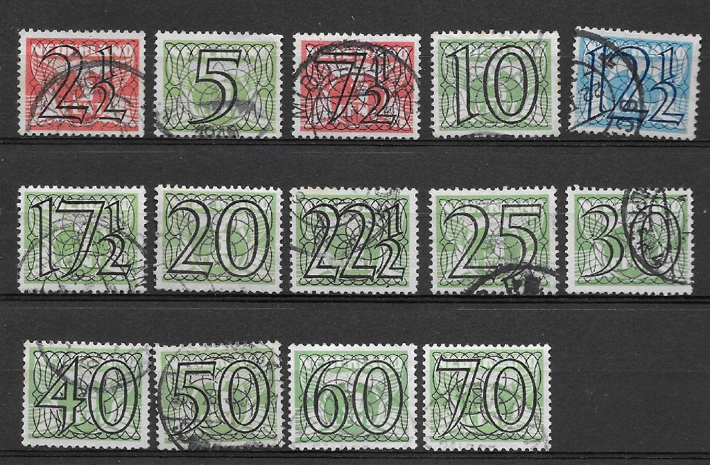 1940| NVPH 356-369 |Guilloche (traliezegels) |137|, Ophalen of Verzenden, T/m 1940, Gestempeld