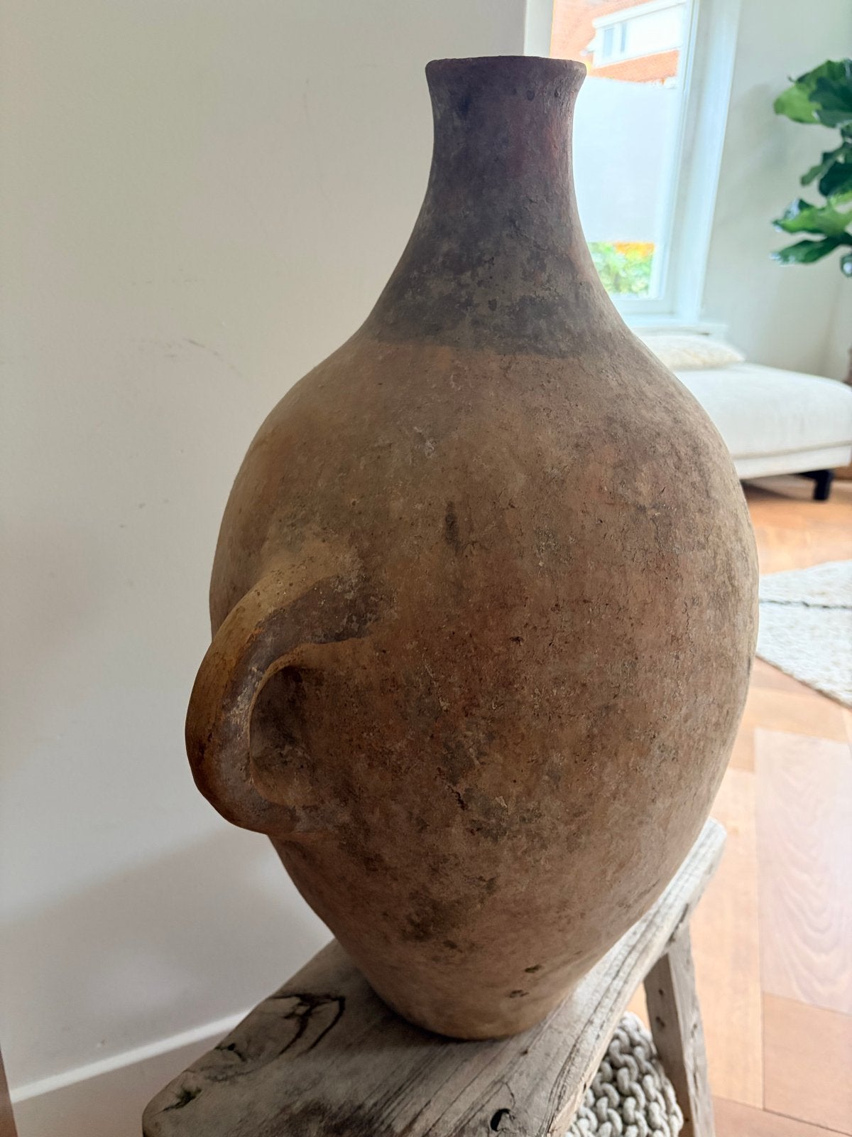 Antieke Terracotta Amfora Vaas met Handvatten, Ophalen