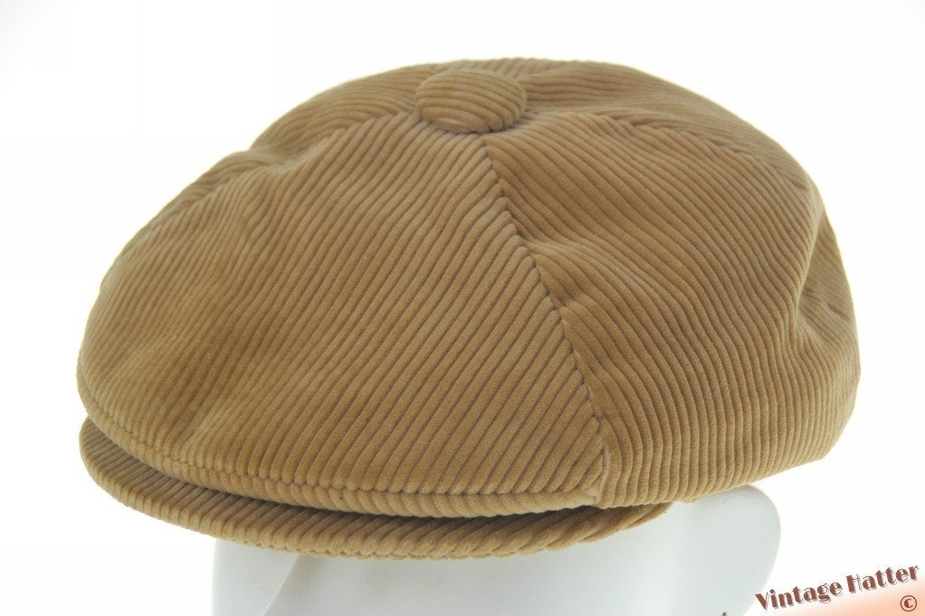 Vintage Paperboy pet beige ribfluweel gevoerd 54 = XS, Ophalen of Verzenden, Gedragen, 57 cm (M, 7⅛ inch) of minder, Pet
