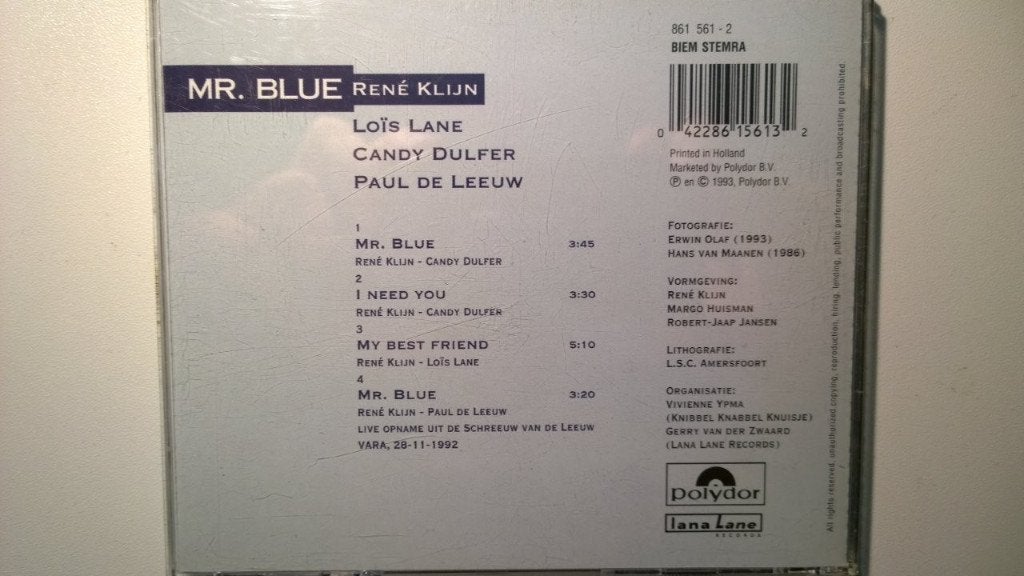 René Klijn - Mr. Blue, Cd's en Dvd's, Ophalen of Verzenden, Zo goed als nieuw, Pop