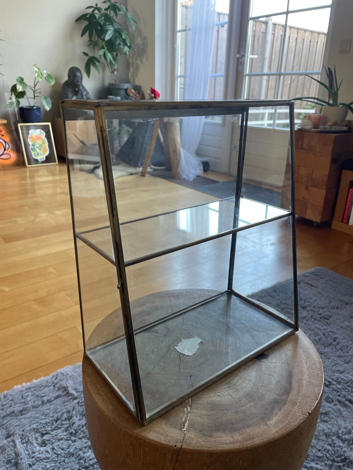 Glazen vitrinekastje / displaykastje, Ophalen of Verzenden, Zo goed als nieuw, Modern, Glas