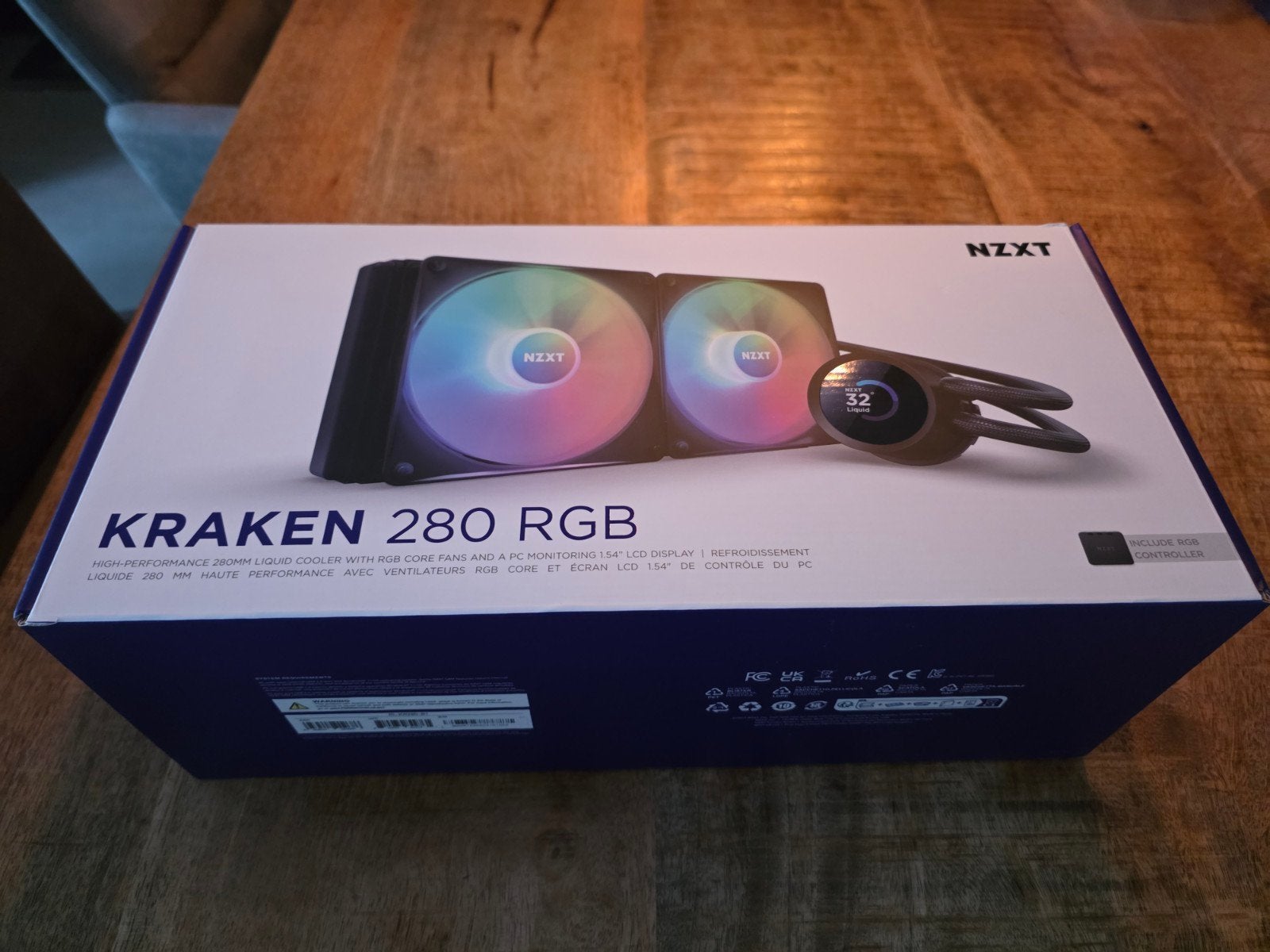NZXT Kraken 280 RGB AIO Waterkoeling, Computers en Software, Computerkoelers, Ophalen of Verzenden, Zo goed als nieuw, Waterkoeling