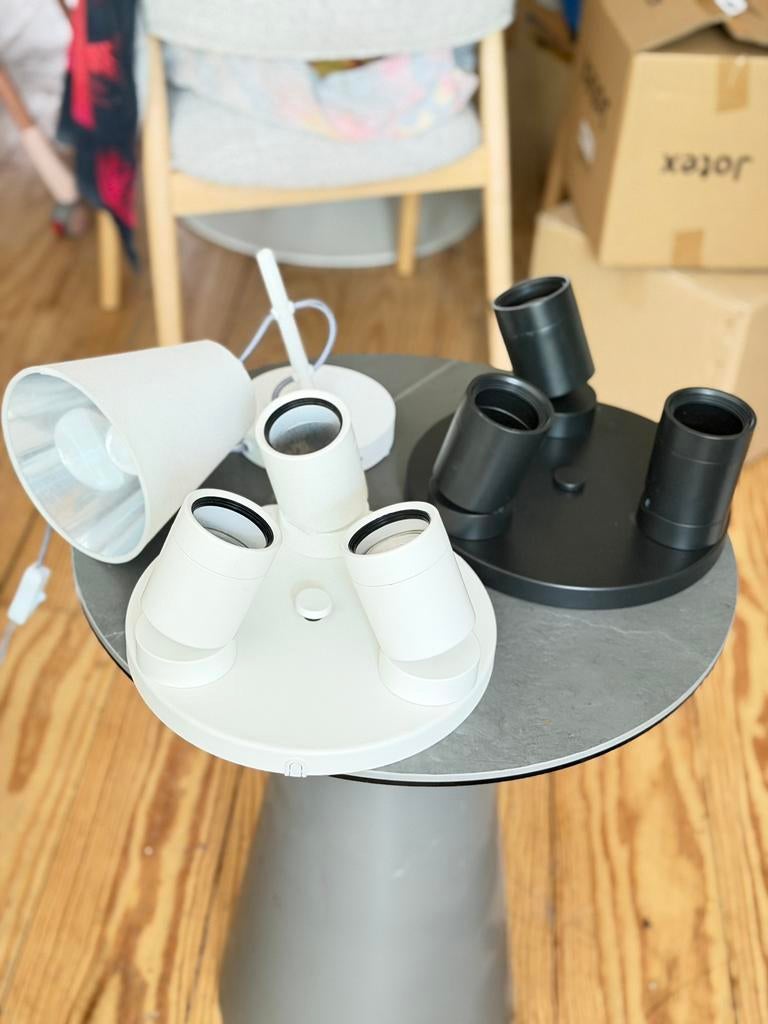 Lampen, wandlampen, ceiling spotlight NYMÅNE, wit en zwart, Huis en Inrichting, Lampen | Wandlampen, Ophalen, Zo goed als nieuw