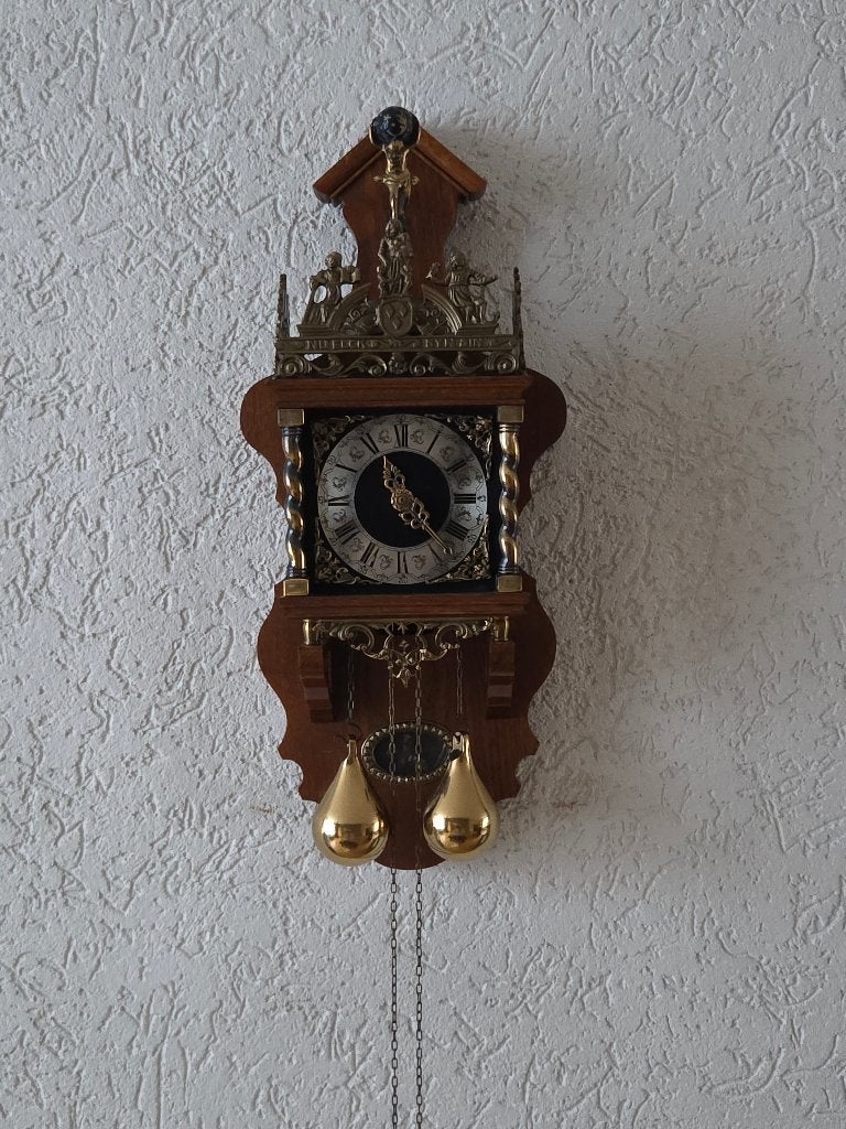 Wandklok met gewichten - klassiek design - Zaanse klok, Ophalen