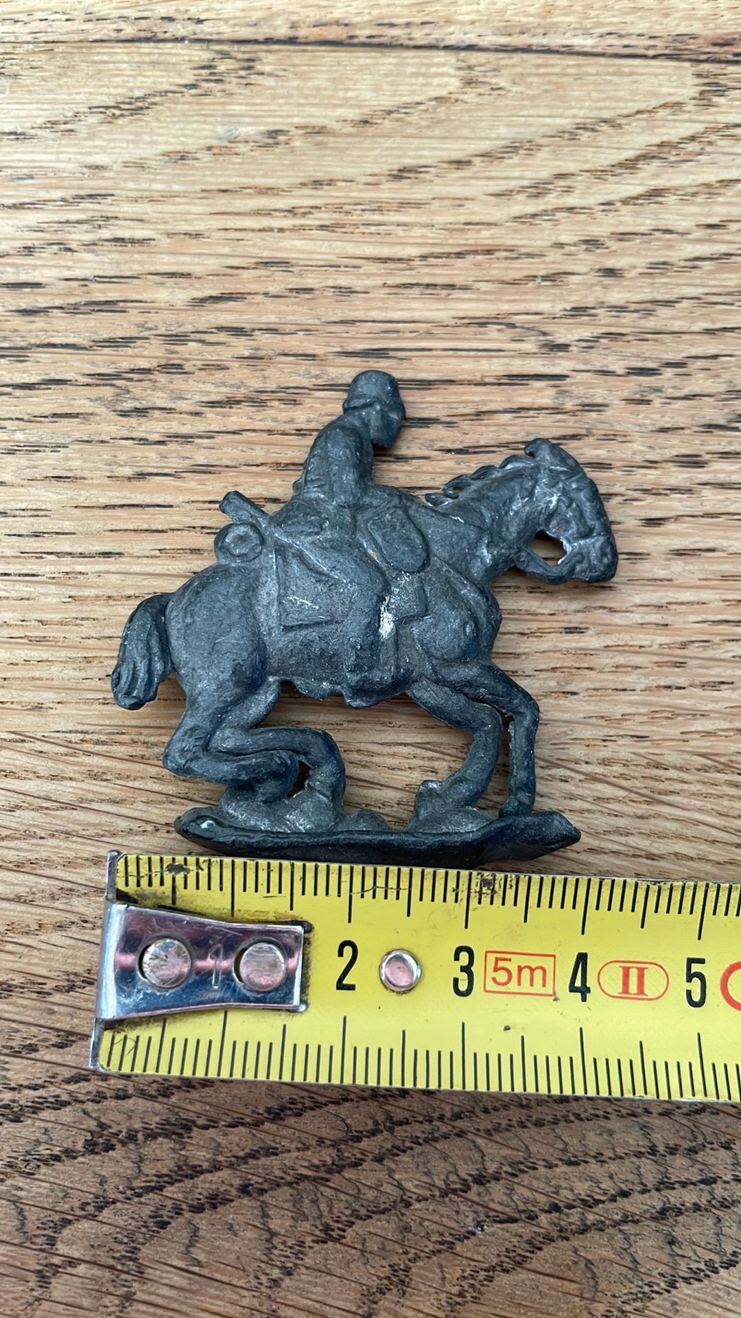 Tinnen figuur, soldaat op paard, Ophalen of Verzenden, Gebruikt