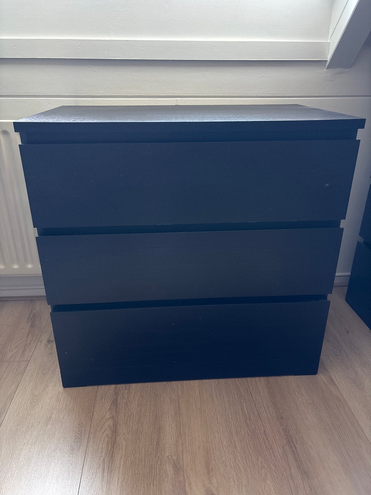 Zwarte malm kast IKEA 3 lades, Huis en Inrichting, Ophalen, Gebruikt, 3 of 4 laden, 25 tot 50 cm