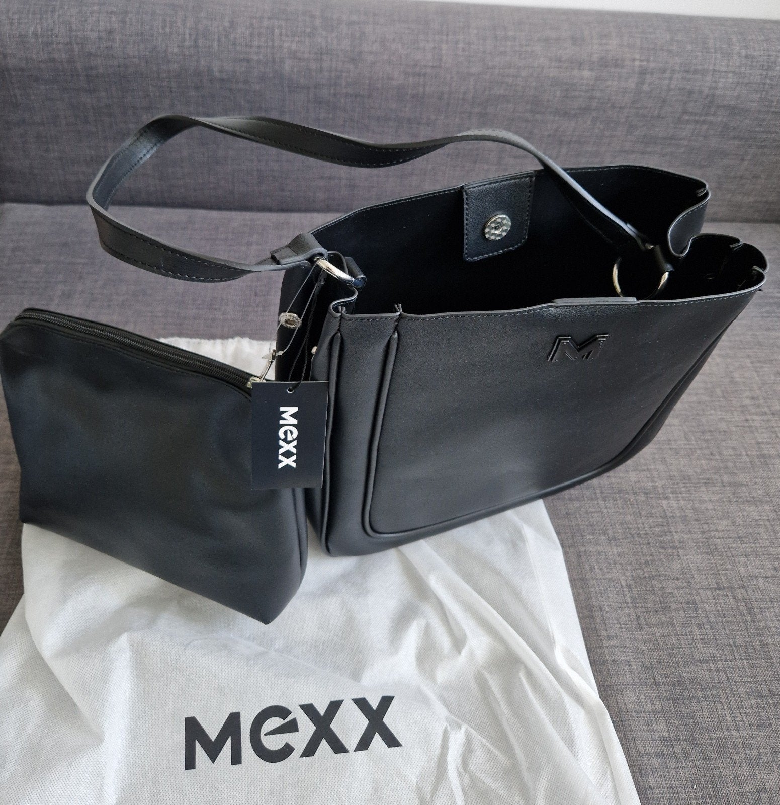 Nieuwe Mexx Vegan Handtas Zwart - Stijlvol & Ruim, Ophalen of Verzenden, Nieuw, Zwart, Handtas