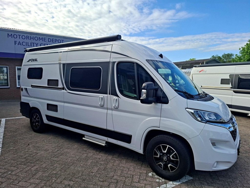 Pössl 2Win Plus 600 | Biketrans | 165 PK |, Chemisch toilet, Buscamper of Camperbus, Achteruitrijcamera, Luifel