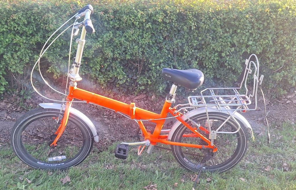 Popal vouwfiets, Fietsen en Brommers, Fietsen | Vouwfietsen, 20 inch of meer, Gebruikt, Velgrem, Versnellingen