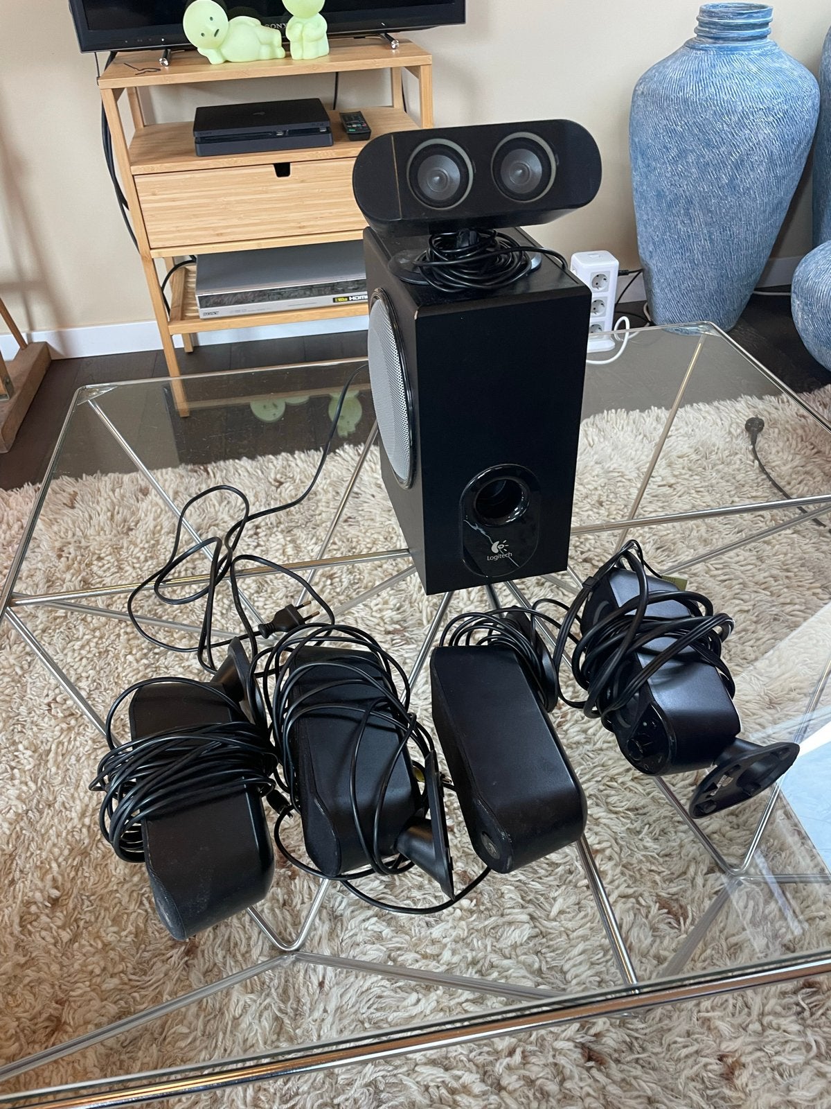 Logitech X-530 5.1 Surround Sound Speakerset met Subwoofer, Gebruikt, Logitech, Ophalen of Verzenden, 60 tot 120 watt