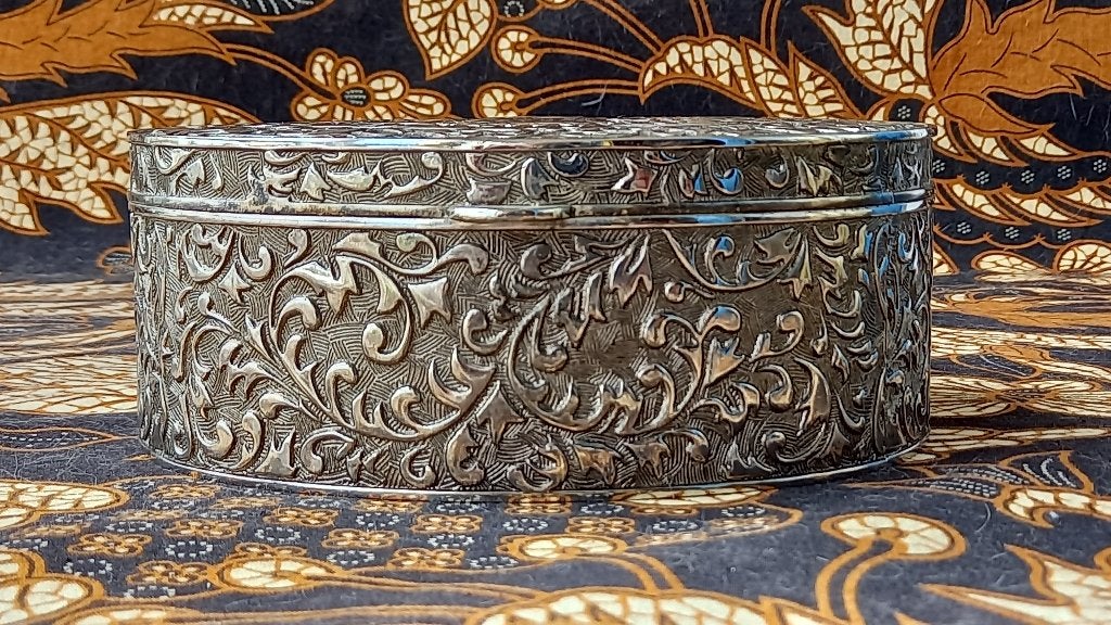 Mooie grote oude silverplate sieradendoos uit Engeland., Ophalen of Verzenden