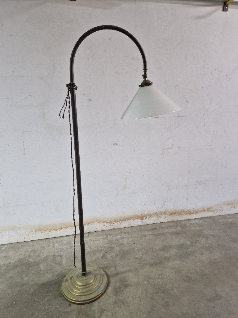 Vintage jaren 30 schemerlamp, Ophalen, Gebruikt, Vintage, E27 (groot)