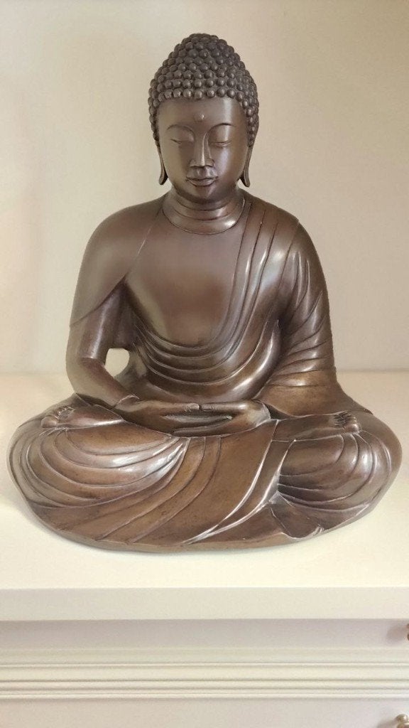 Grote bronzen Japanse Boeddha, Ophalen, Gebruikt