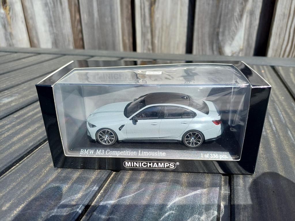 Minichamps BMW M3 2021 grijs, Ophalen of Verzenden, Nieuw, Auto, MiniChamps