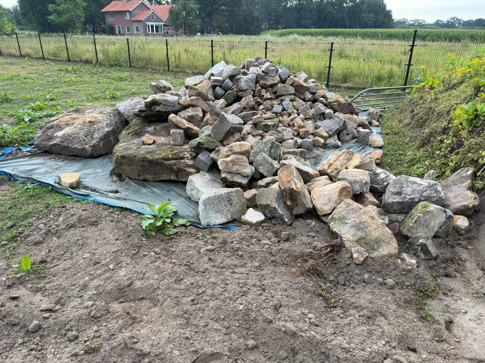 Bentheimer kalkstenen, Ophalen, Rond, Steen, 30 tot 60 cm