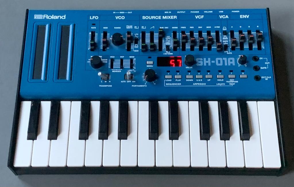 Roland SH01-A Boutique Synthesizer Blauw, Gebruikt, Roland, Met midi-aansluiting, Overige aantallen