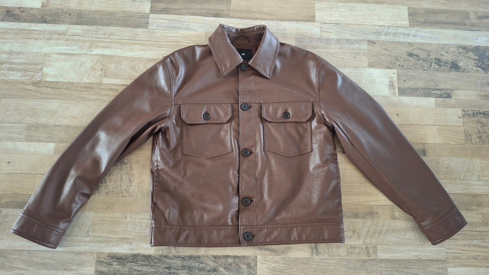 H&M: Heren Jasje (Jaren 70 look) / Maat: M, Kleding | Heren, Bruin, Maat 48/50 (M), Ophalen of Verzenden, Zo goed als nieuw