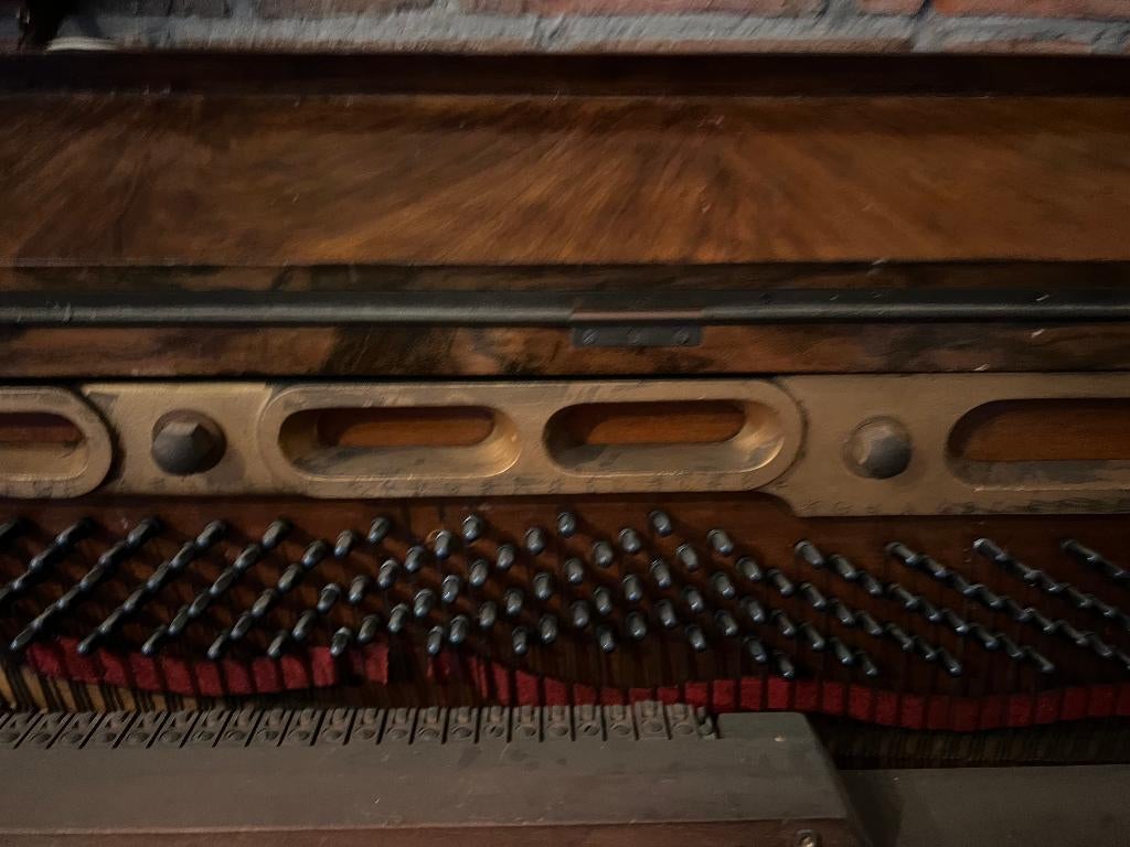 Antieke Upright piano, Ophalen, Gebruikt, Bruin