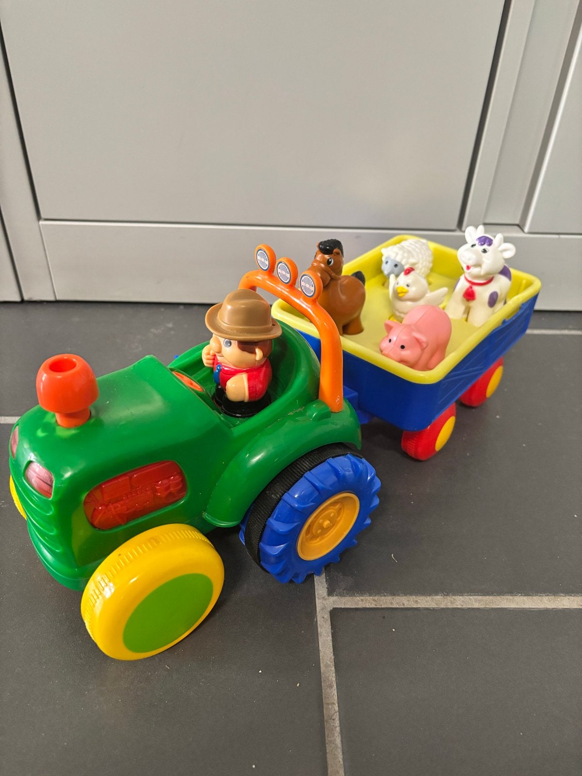 Leuke speelgoed tractor met aanhanger en boerderijdieren, Ophalen of Verzenden, Gebruikt, Jongen of Meisje