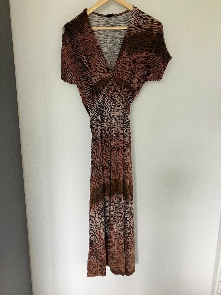 zomerse jurk sugarbebe lange jurk bruin beige zwart maat M, Maat 38/40 (M), Bruin, Sugarbebe, Ophalen of Verzenden