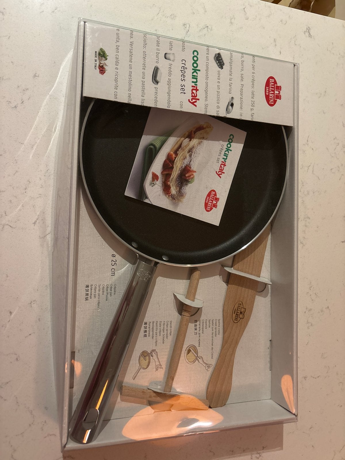 Ballarini Cookin'Italy Crêpespan Set - Nieuw in doos, Overige typen, Nieuw, Ophalen of Verzenden, Zwart