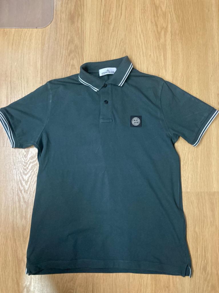 Stone Island Polo - L - Donkergrijs - Authentiek - Logo, Kleding | Heren, Maat 52/54 (L), Ophalen of Verzenden, Grijs, Stone Island