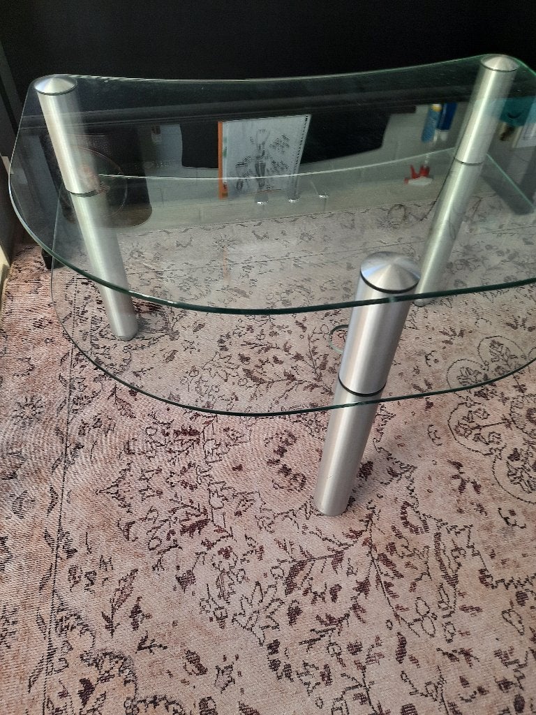 Glazen tv meubel, Ophalen, 50 – 75, 50 tot 100 cm, 50 tot 100 cm