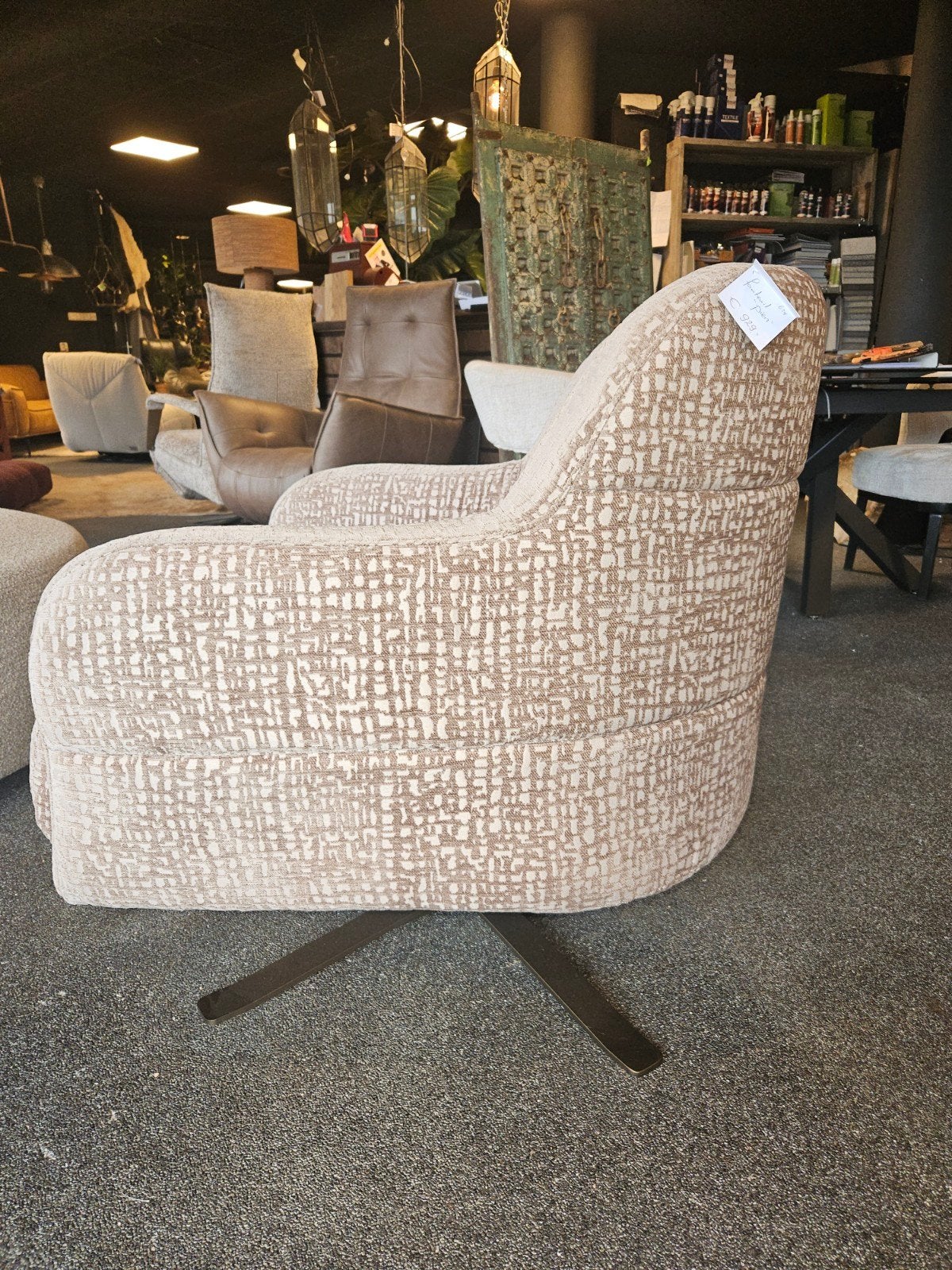 Draaifauteuil trendy stof, Huis en Inrichting, Verzenden, Nieuw, Stof