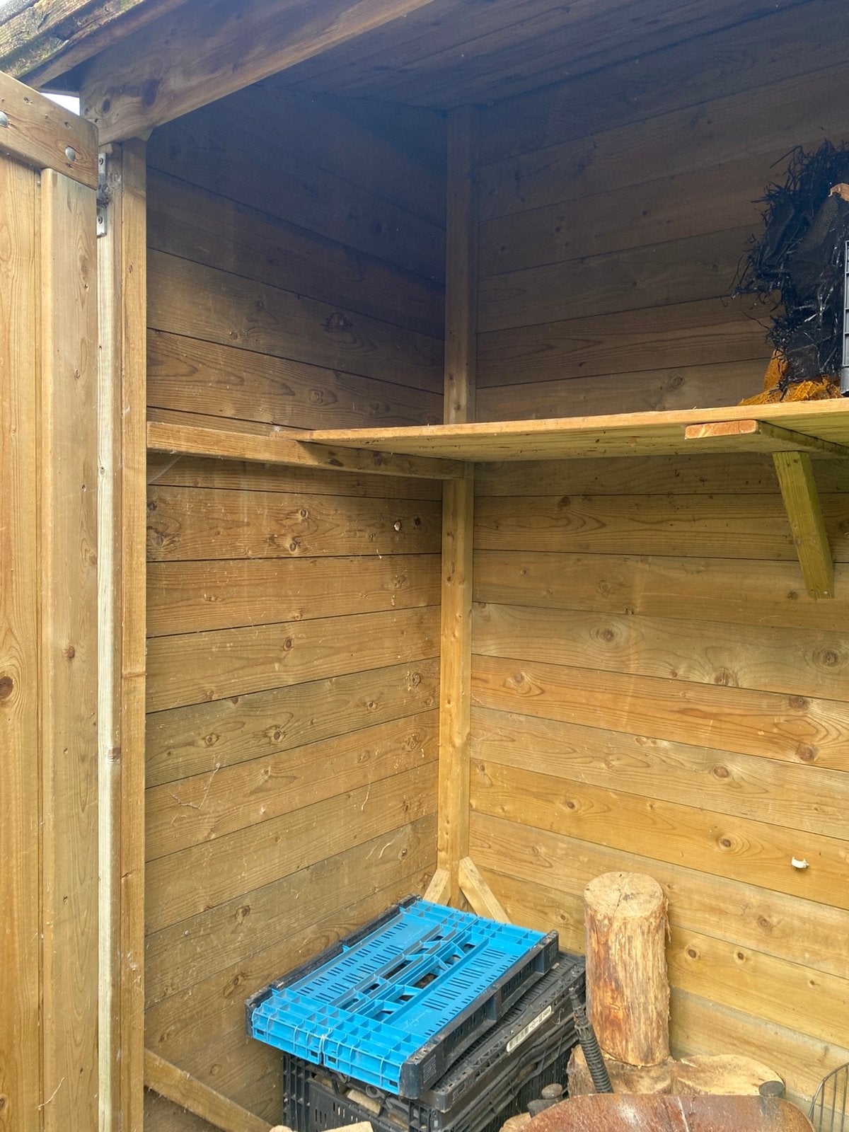 Tuinkast hout, Tuin en Terras, Gebruikt, Overige typen, Minder dan 200 cm, Zonder ramen