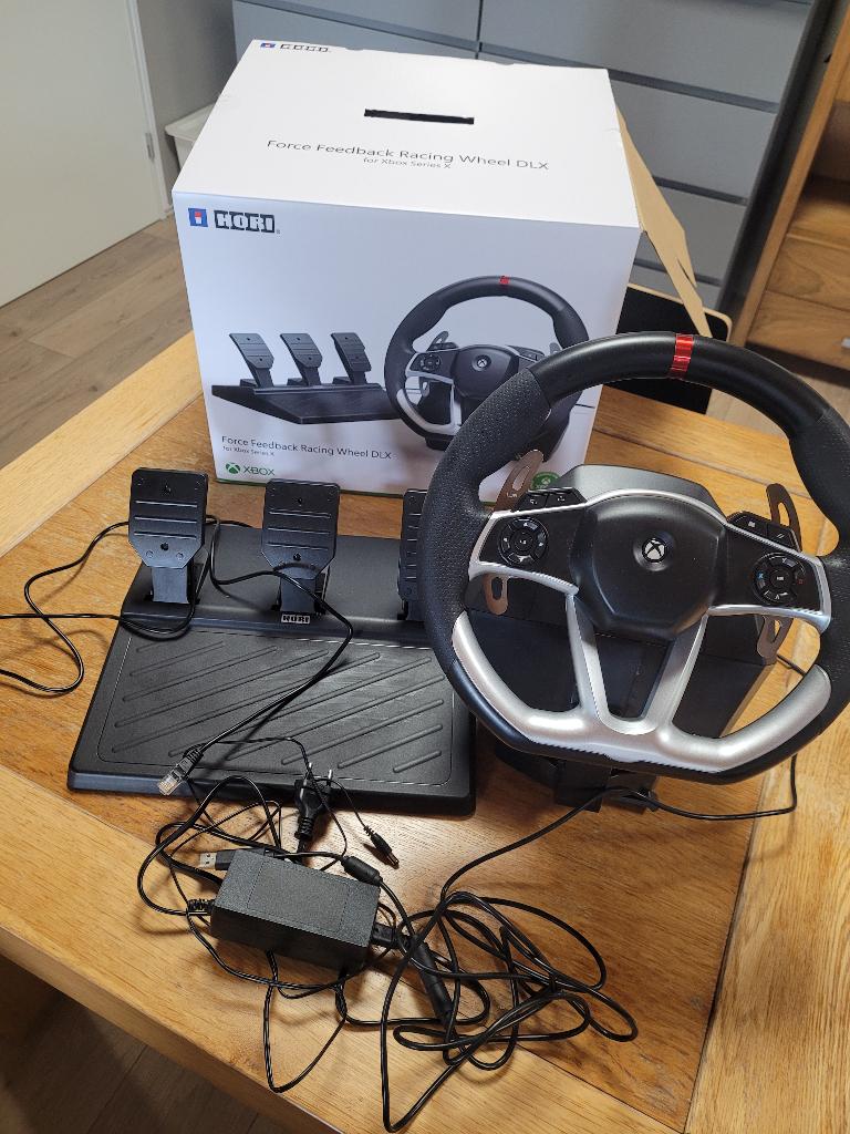 Hori force feedback racing wheel DLX, Gebruikt, 1 speler, Racen en Vliegen, Ophalen of Verzenden