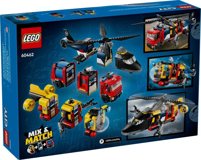 LEGO City 60462 – Helicopter, Fire Truck & Submarine Remix, Ophalen, City, Nieuw, Complete set