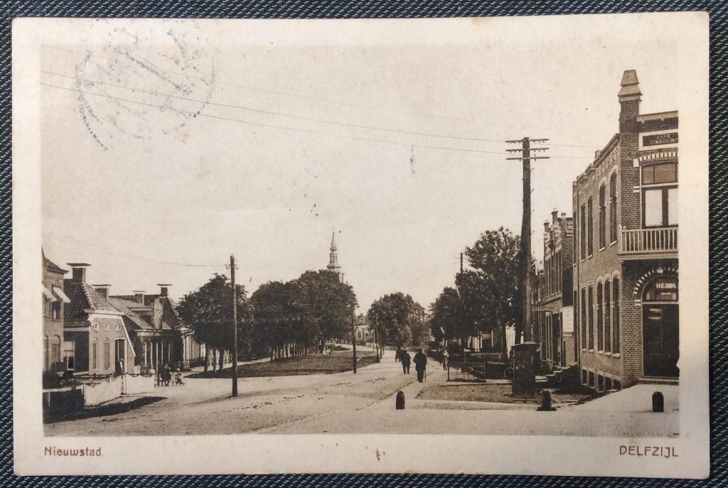 Delfzijl, Nieuwstad, Ophalen of Verzenden, 1920 tot 1940, Gelopen, Groningen